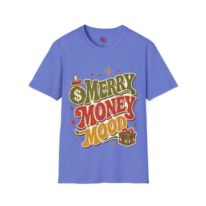 Merry Money Mood T‑Shirt — Retro Holiday Graphic Tee