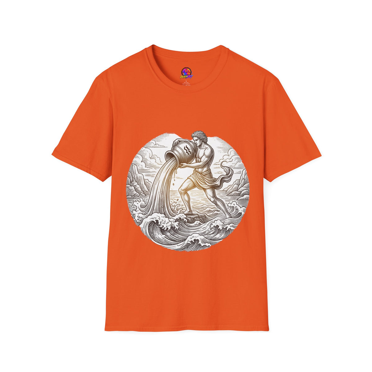 Aquarius Zodiac T-Shirt — Vintage Water Bearer Astrology Tee