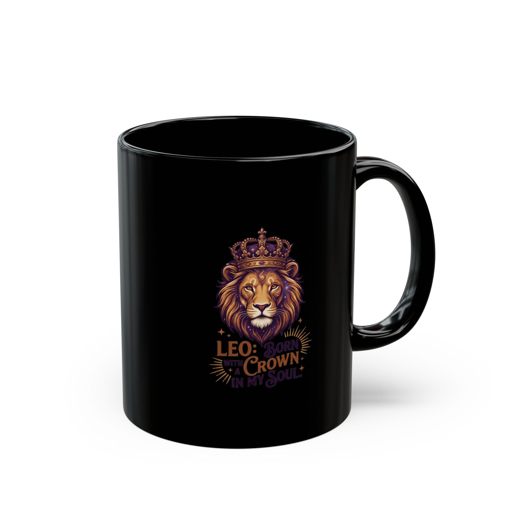 Leo King Crown Mug — Zodiac Lion Coffee Cup for Leo Pride