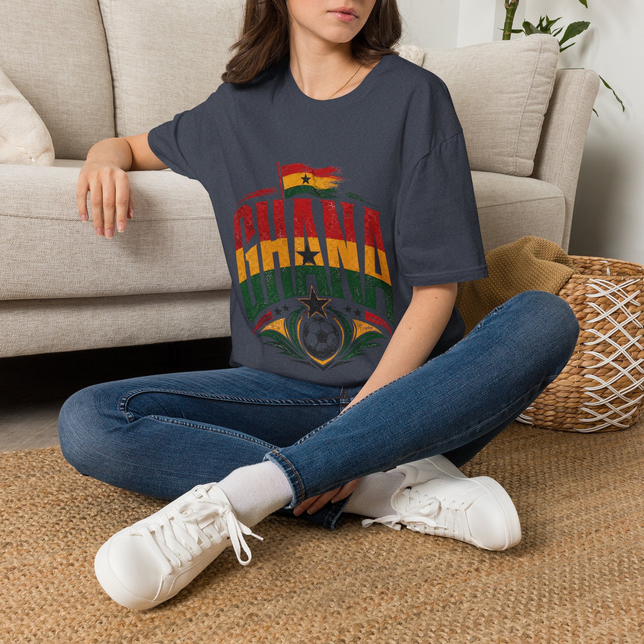 Ghana Flag Soccer T-Shirt — Retro Ghana Pride Football Tee