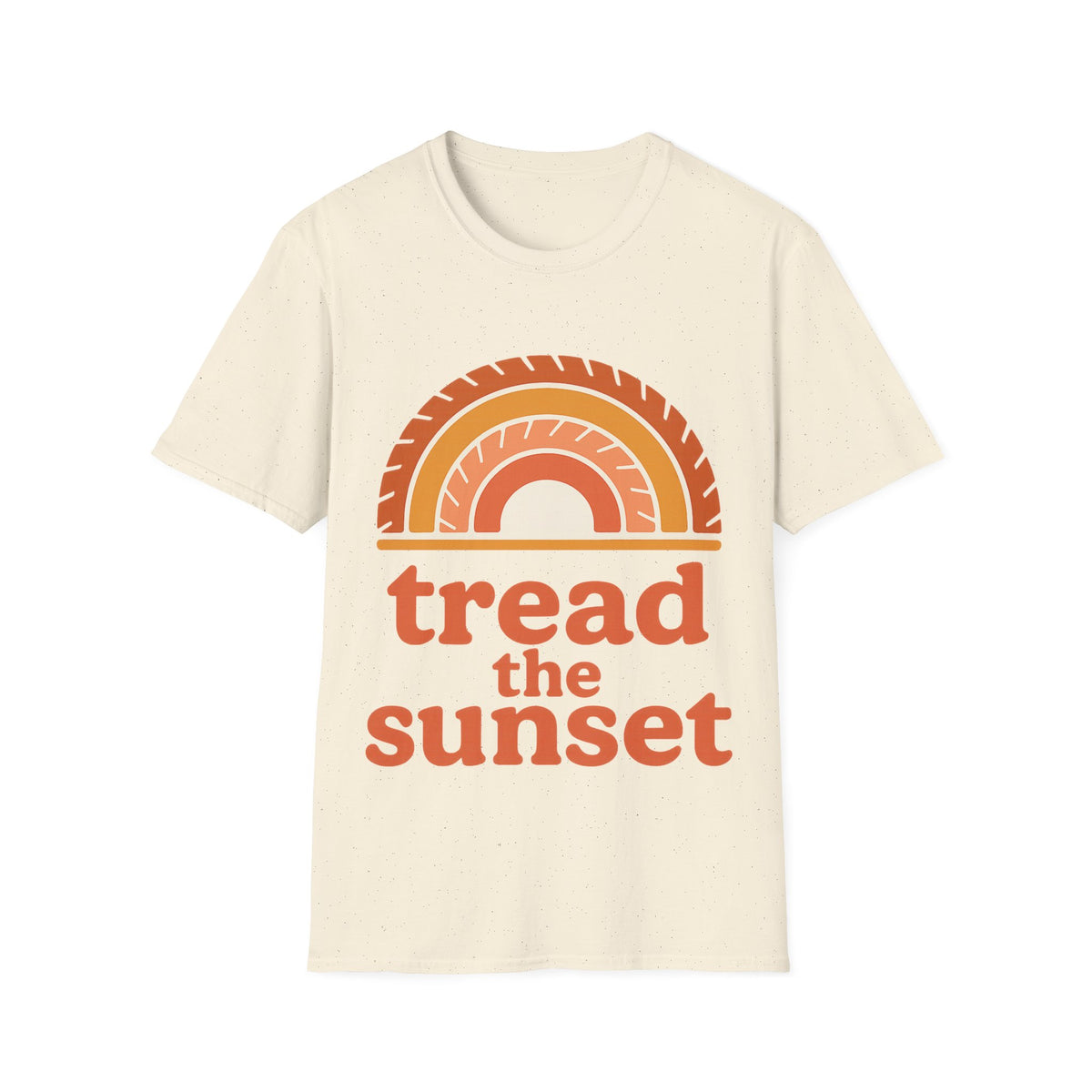 Tread The Sunset Boho Rainbow T-Shirt, Retro Wanderlust Hiking Outdoor Graphic Tee - Trending Now - September 2026