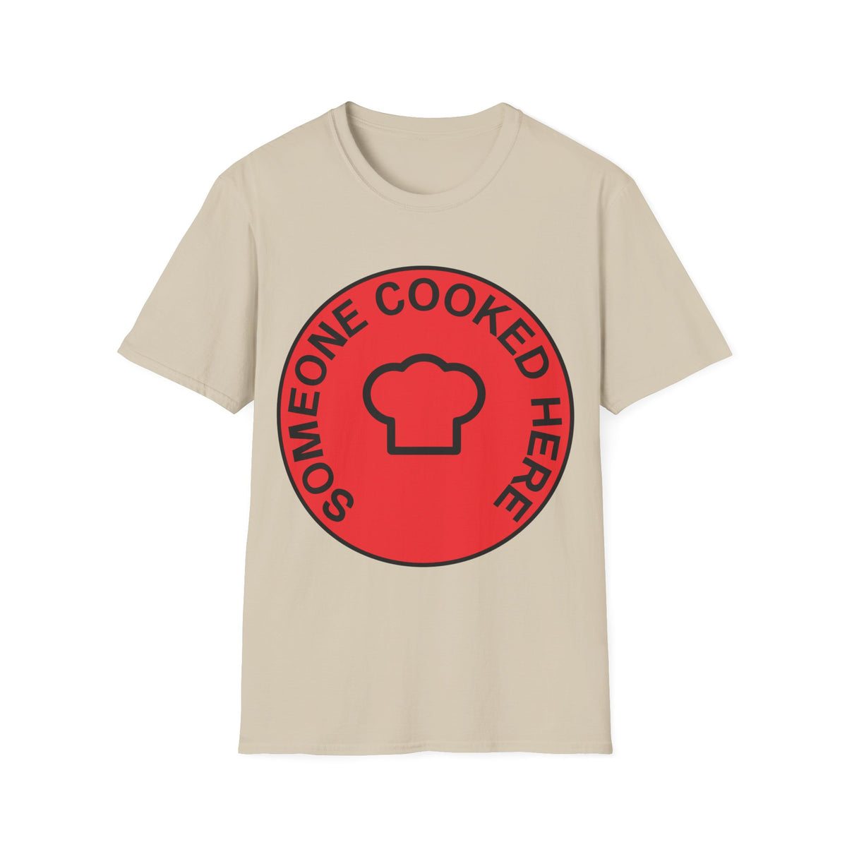 Someone Cooked Here Red Badge Tee - Funny Retro Chef Graphic T-Shirt - Trending Now - September 2026