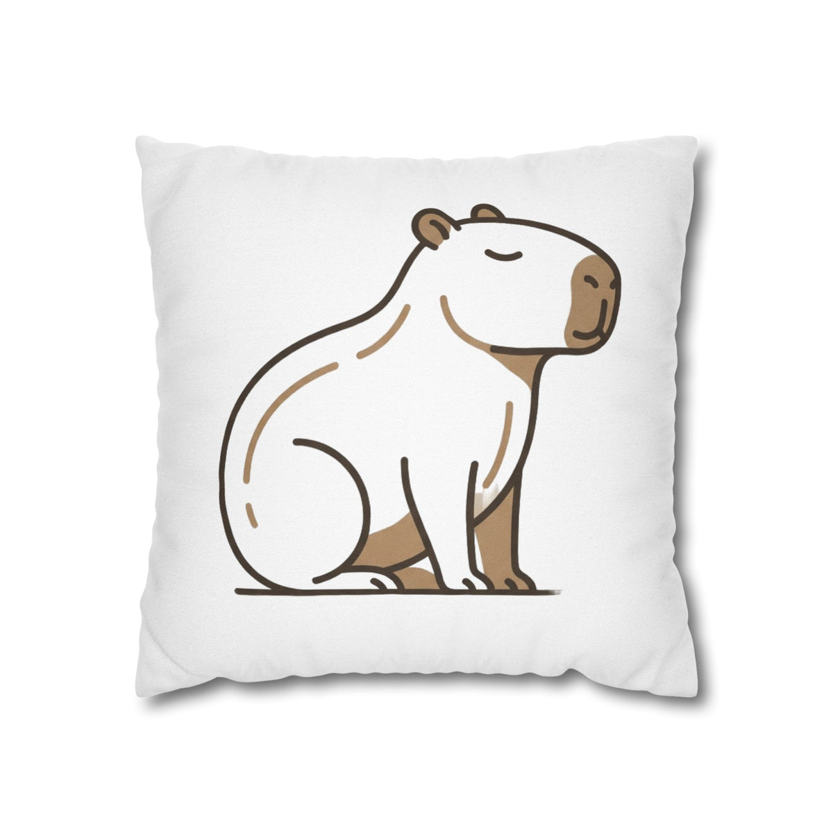 Funny Capybara Cute Throw Pillowcase – Minimalist Animal Decorative Cushion