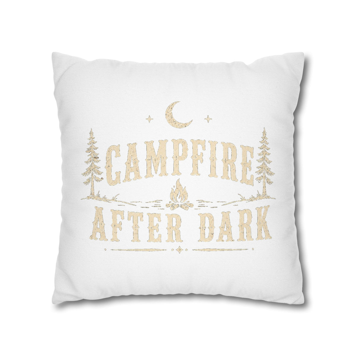 Campfire After Dark Throw Pillowcase Milo Bailey Dog Dad Mom – Rustic Outdoor Camping Accent