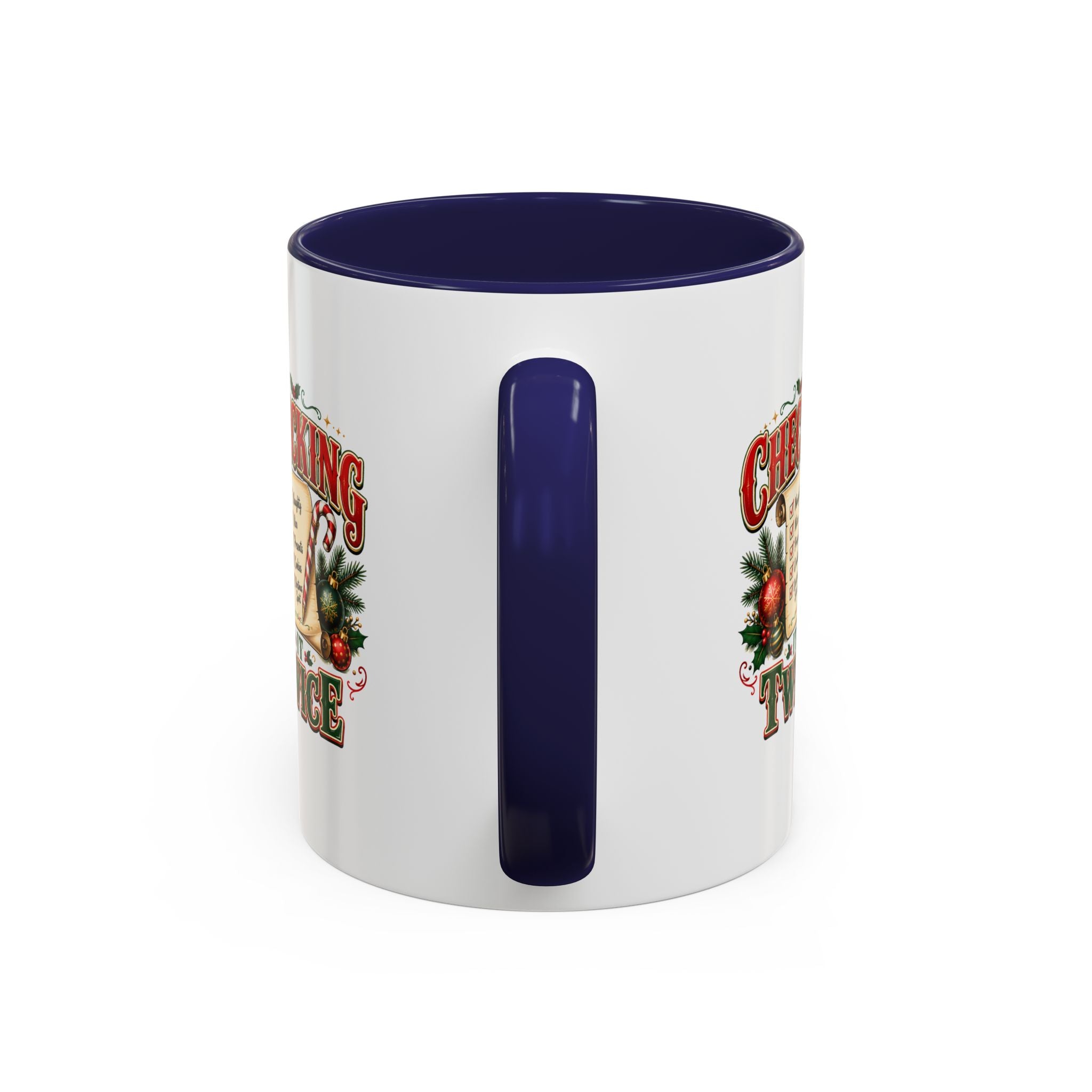 Checking It Twice Christmas Coffee Mug — Holiday Checklist Design