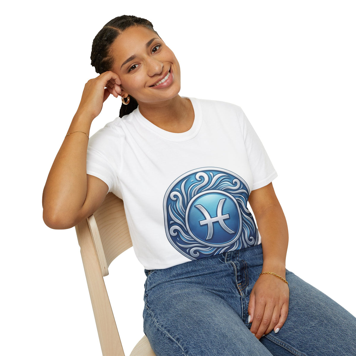 Pisces Zodiac T-Shirt – Blue Water Sign Astrology Tee