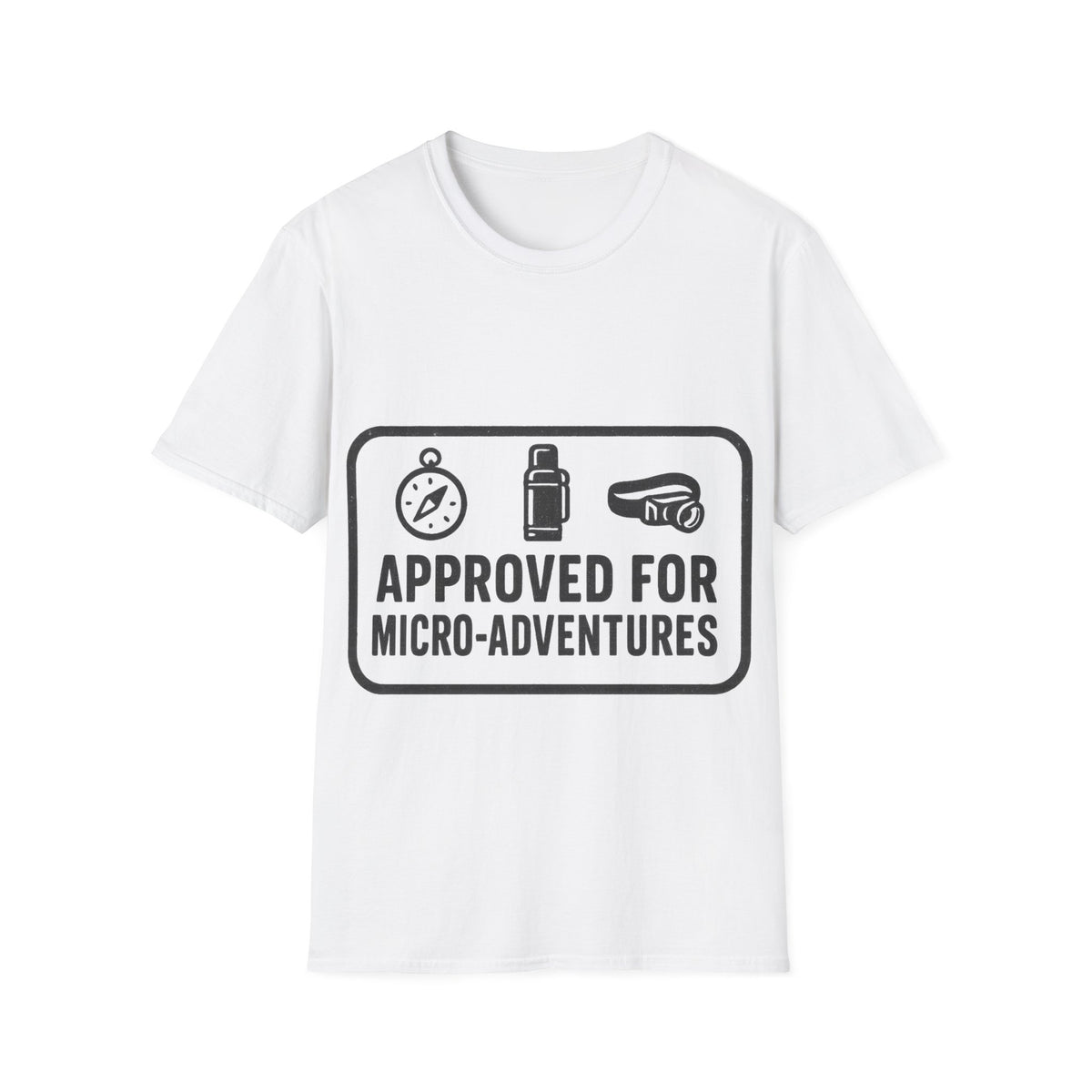 Approved For Micro Adventures Stamp T-Shirt, Funny Minimalist Outdoor Exploration Graphic Tee - Trending Now - September 2026