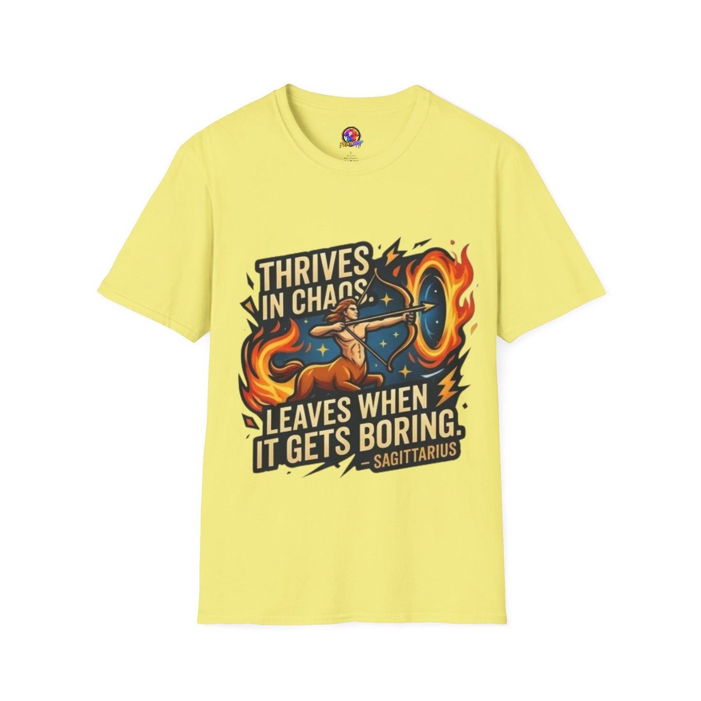 Sagittarius Archer T‑Shirt — "Thrives in Chaos" Zodiac Fire Sign Tee