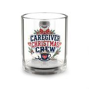 Modern Day Christmas Glass Mug  10oz Caregiver Christmas Crew Glass Mug — 10oz Holiday Nurse & Healthcare Gift