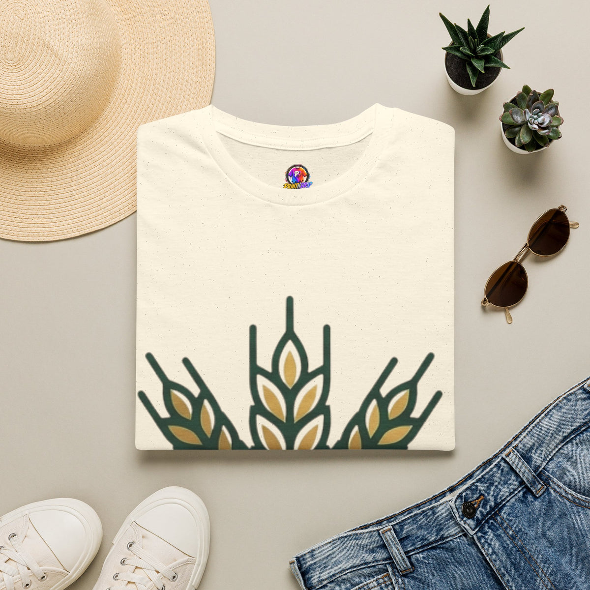 Virgo Zodiac Wheat Graphic T-Shirt