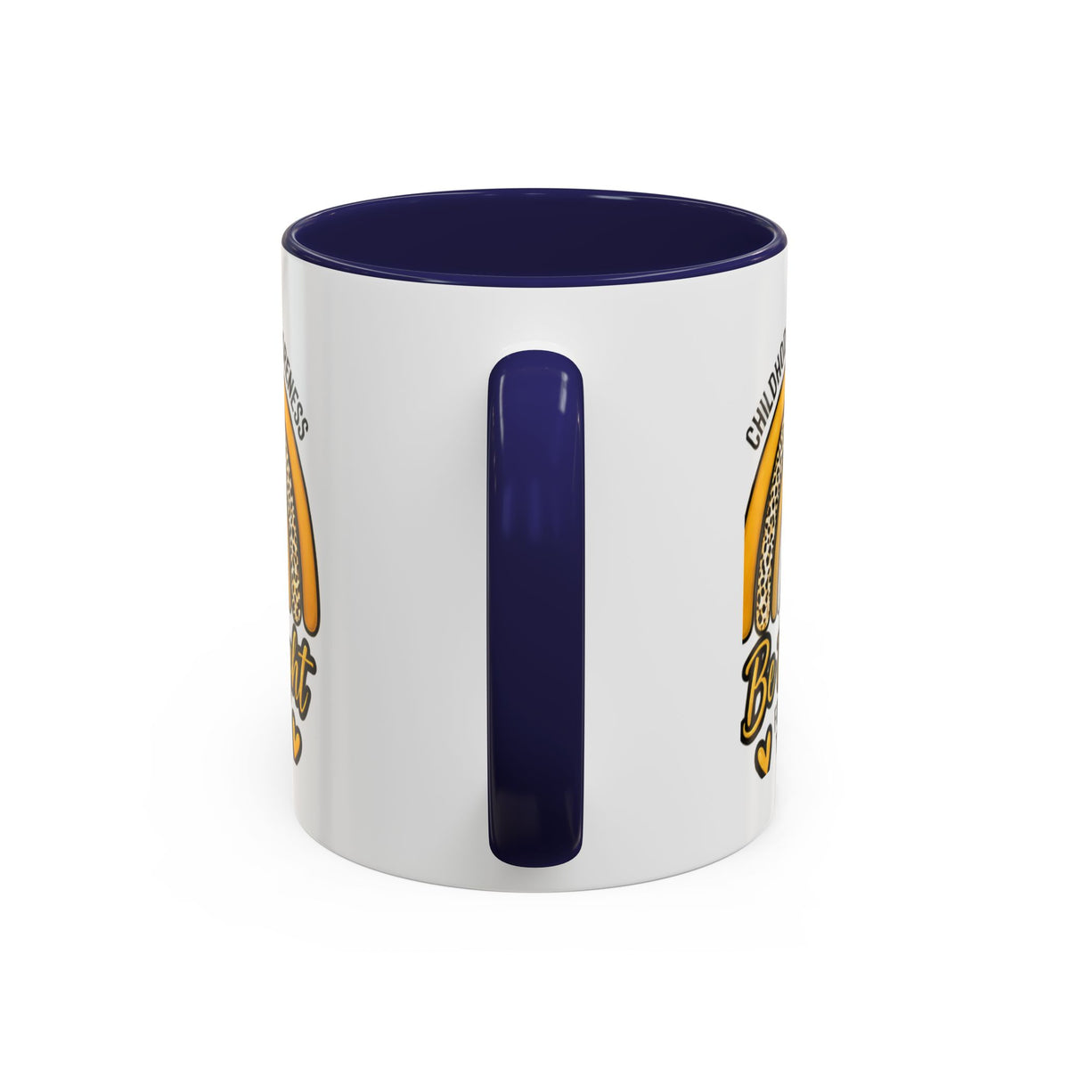 Childhood Cancer Awareness Accent Coffee Mug — "Be the Light" 11/15oz