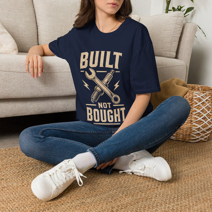 Built Not Bought T-Shirt — Vintage Mechanic DIY Garage Tee