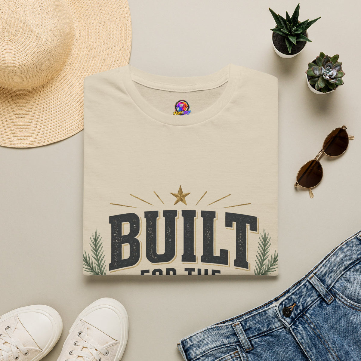 T-Shirt — "Built for the Holidays" Festive Rustic Holiday Tee (Gift for DIYers)