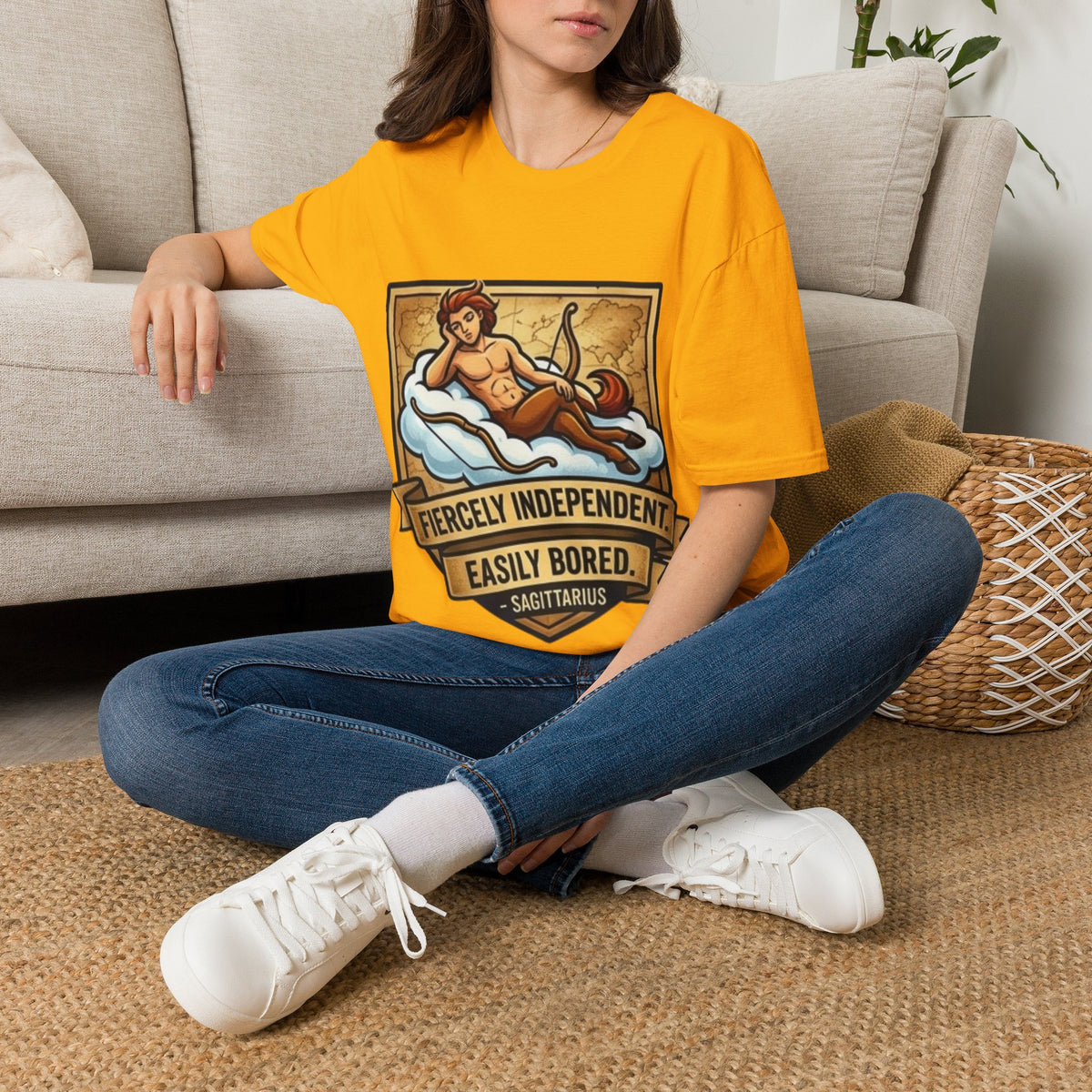 Sagittarius Zodiac T‑Shirt — Fiercely Independent, Easily Bored Astrology Tee