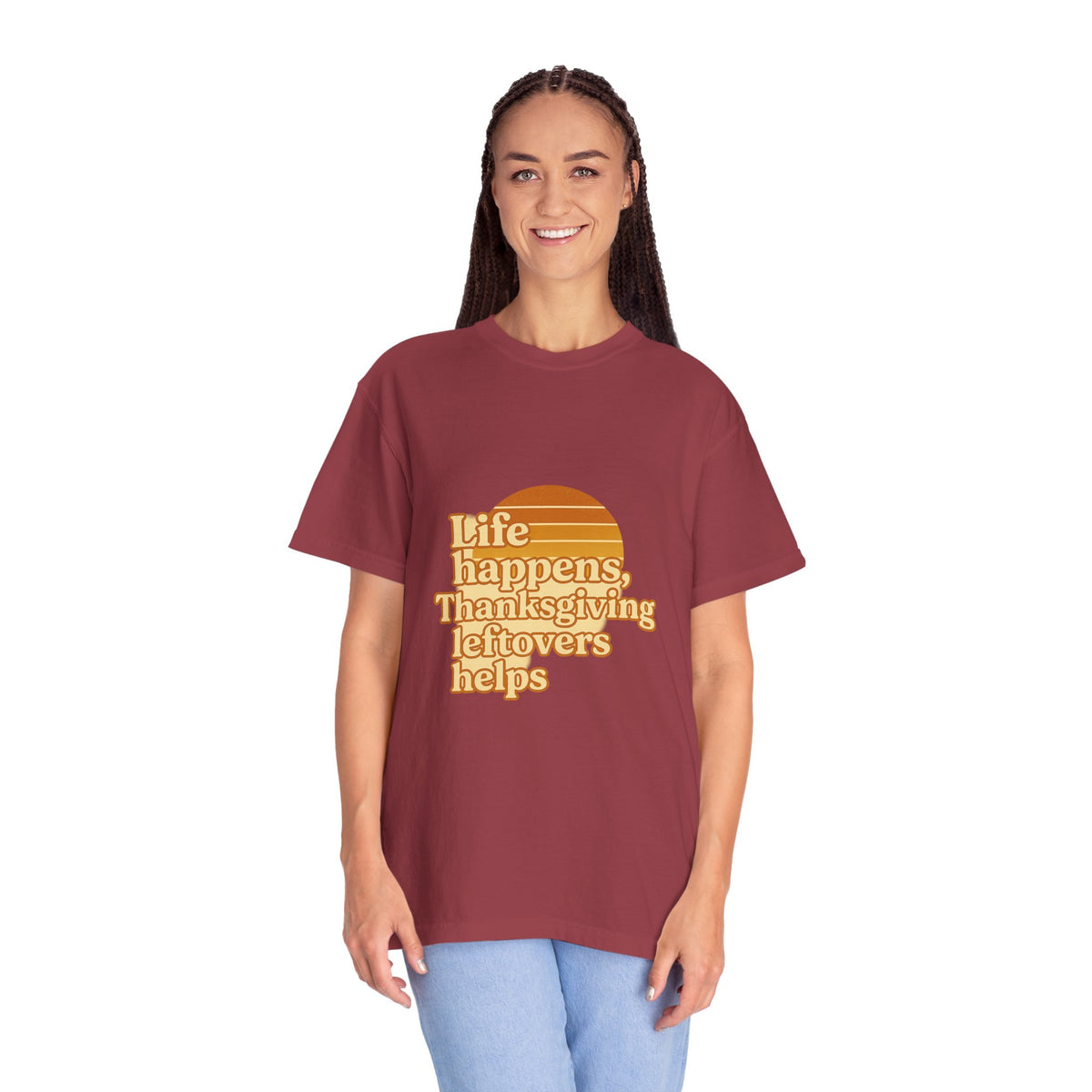 Thanksgiving Leftovers T-Shirt — “Life Happens, Thanksgiving Leftovers Helps” Retro Tee - Trending Now - October 2026
