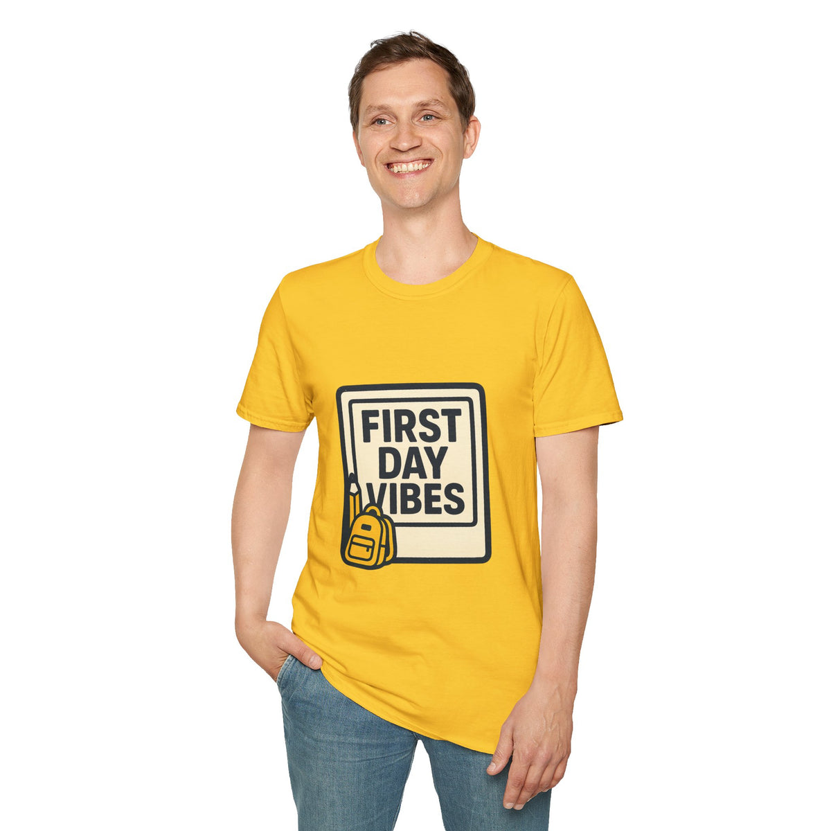First Day Vibes T-Shirt — 'First Day' Retro Badge Tee - Trending Now - September 2026