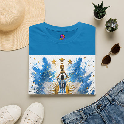 Argentina World Champions T‑Shirt — Soccer World Cup 3 Stars Tribute