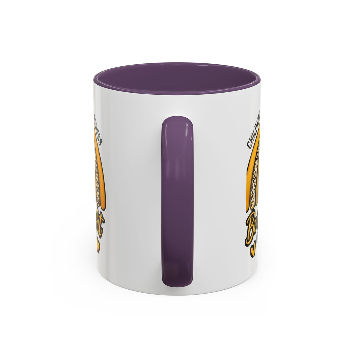 Childhood Cancer Awareness Accent Coffee Mug — "Be the Light" 11/15oz