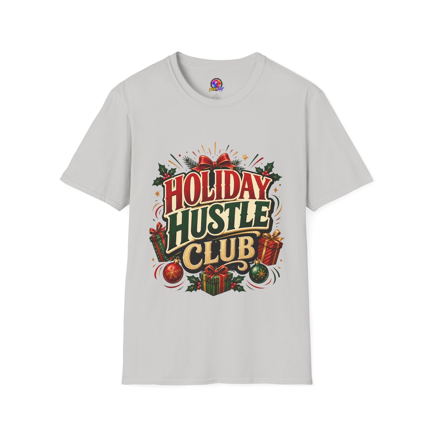 Holiday Hustle Club T-Shirt — Funny Christmas Graphic Tee