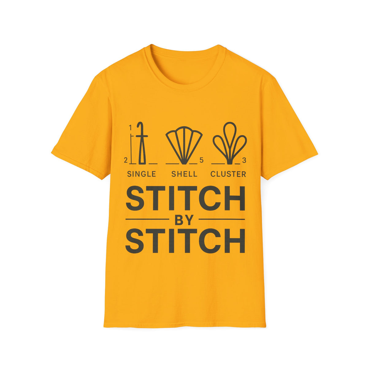 "Stitch By Stitch" Minimalist Crafting Tee | Sewing Knitting Embroidery T-Shirt - Trending Now - September 2026