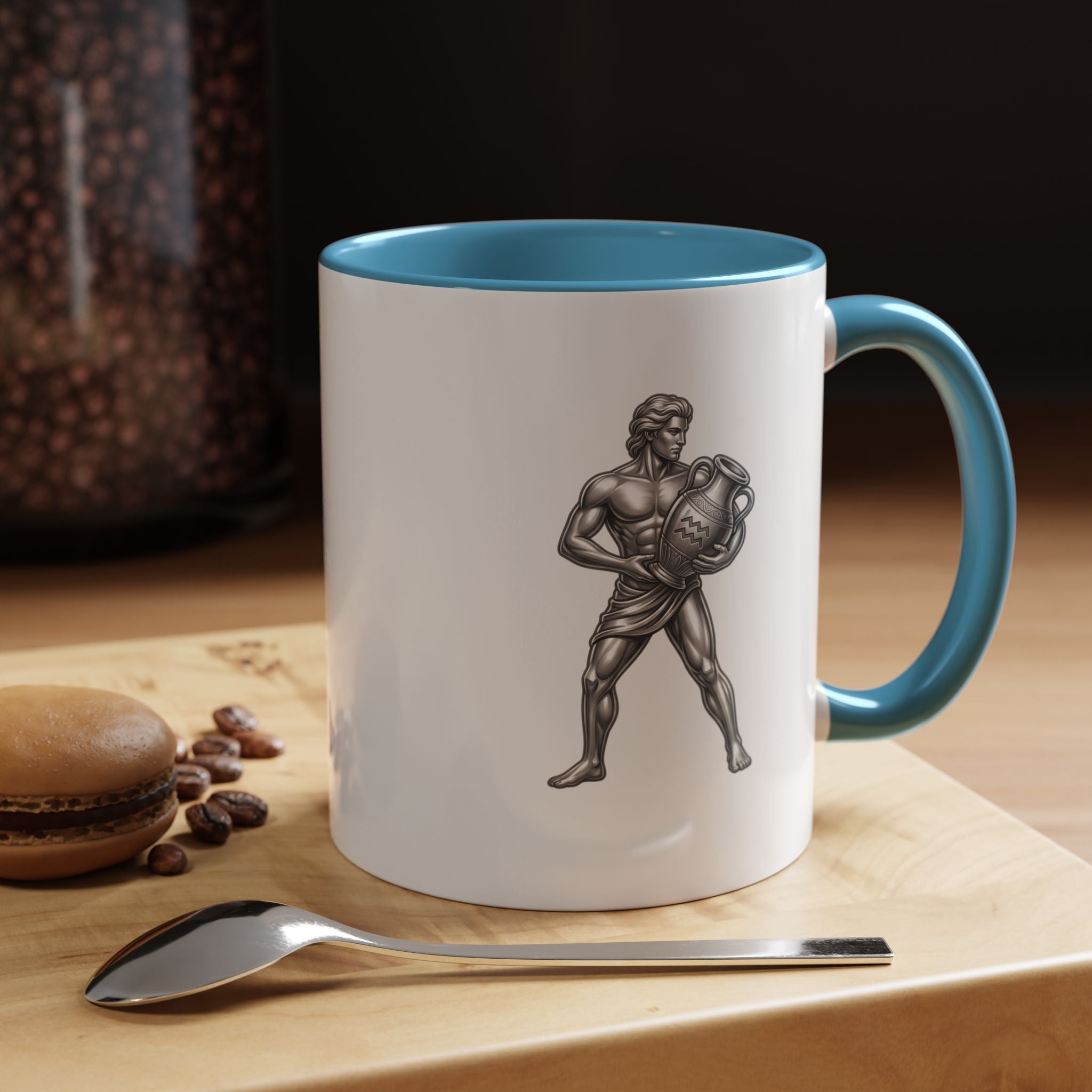 Aquarius Zodiac Accent Coffee Mug – Astrology Sign Gift