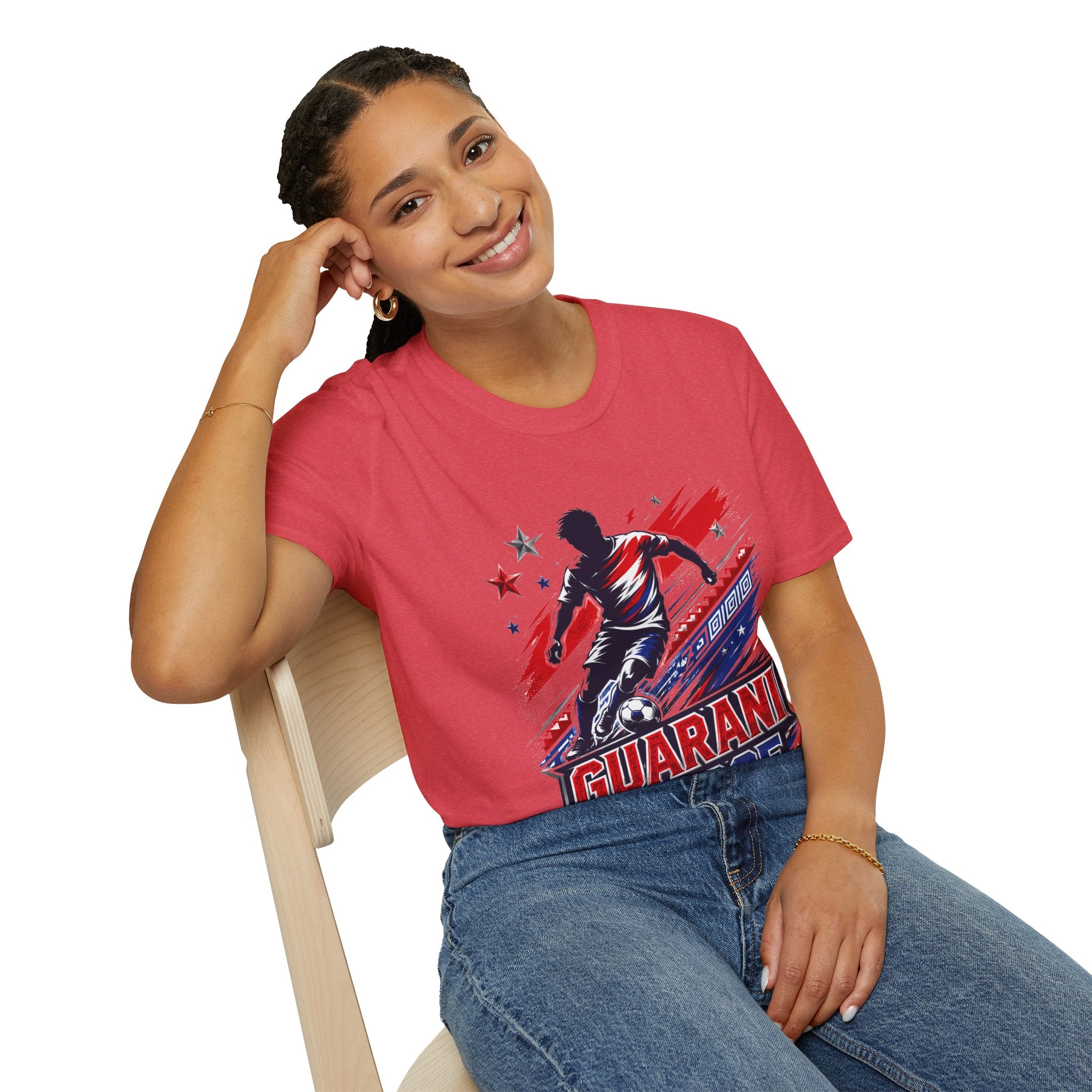 Paraguay Guarani Force Soccer T-Shirt — Red, White & Blue Futbol Fan Tee