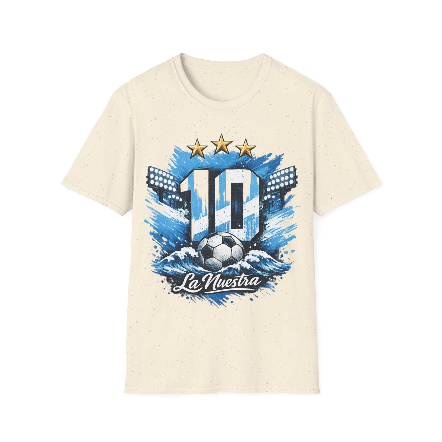 Argentina Soccer Fan T-Shirt — 'La Nuestra' #10 Jersey Design