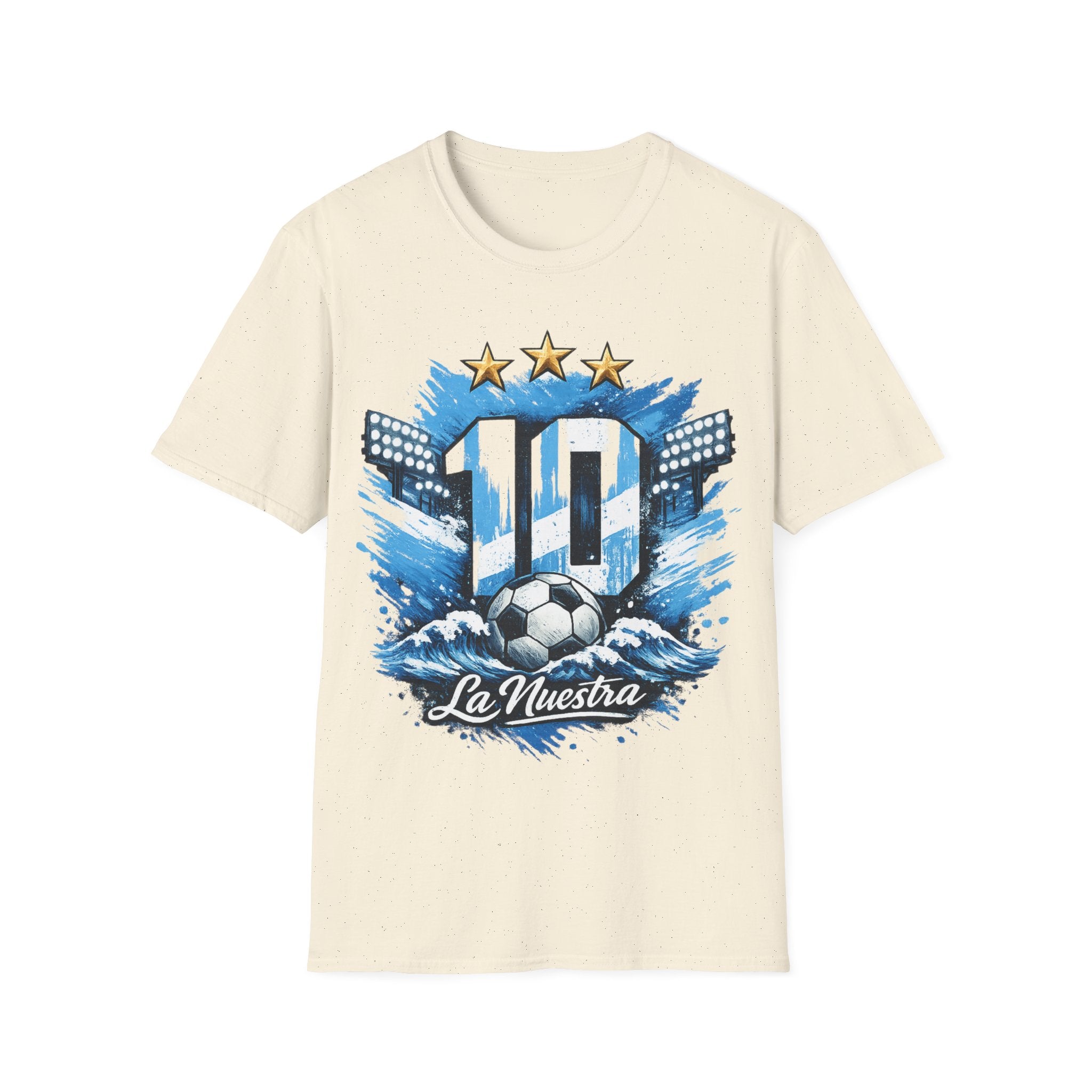 Argentina Soccer Fan T-Shirt — 'La Nuestra' #10 Jersey Design
