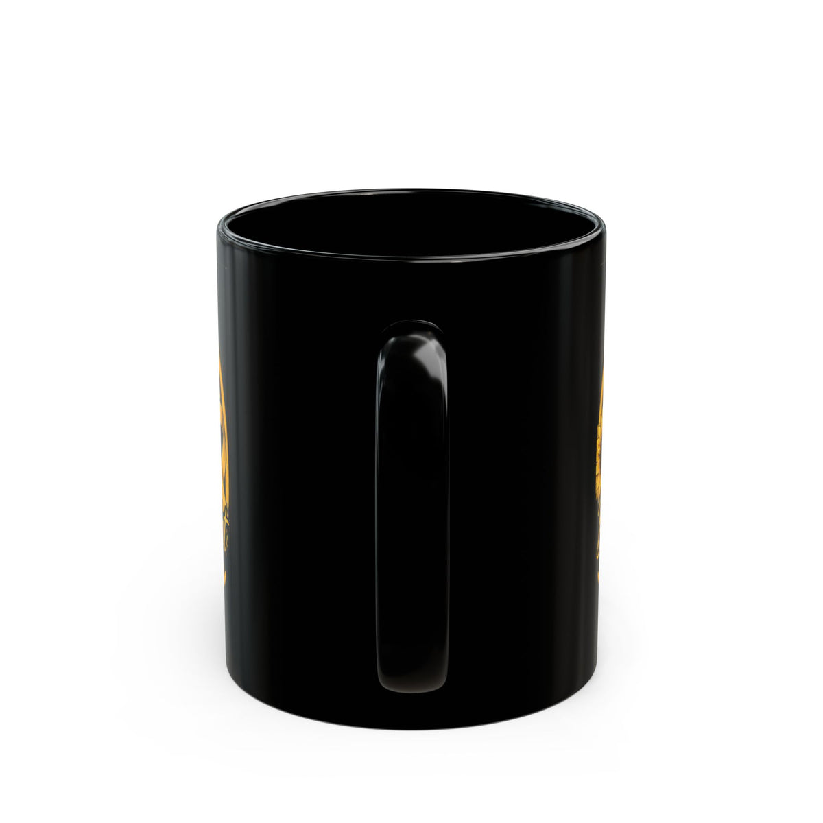 Be the Light Yellow Ribbon Sunflower Mug —Childhood Cancer  Inspirational Black Coffee Cup (11oz, 15oz)