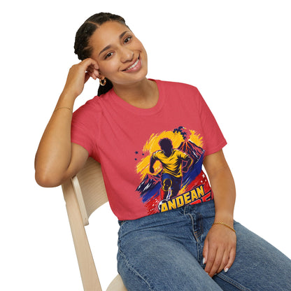 Ecuador Andean Fire Running T‑Shirt — Volcano Trail Runner Graphic Tee