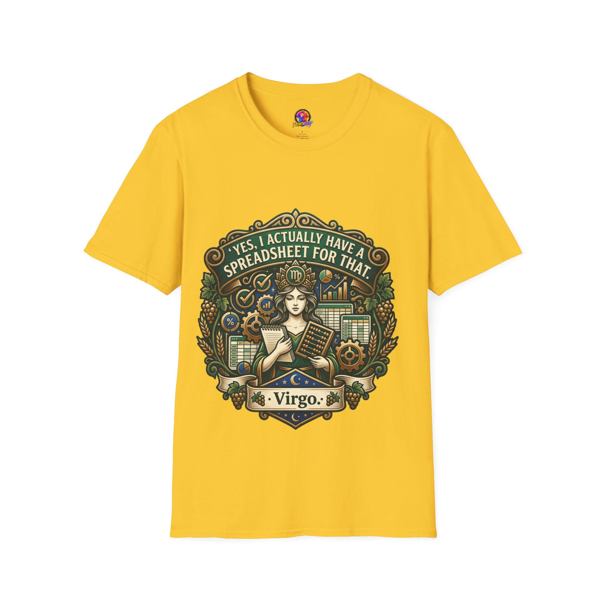 Virgo Zodiac T‑Shirt — "Yes, I Actually Have a Spreadsheet for That"