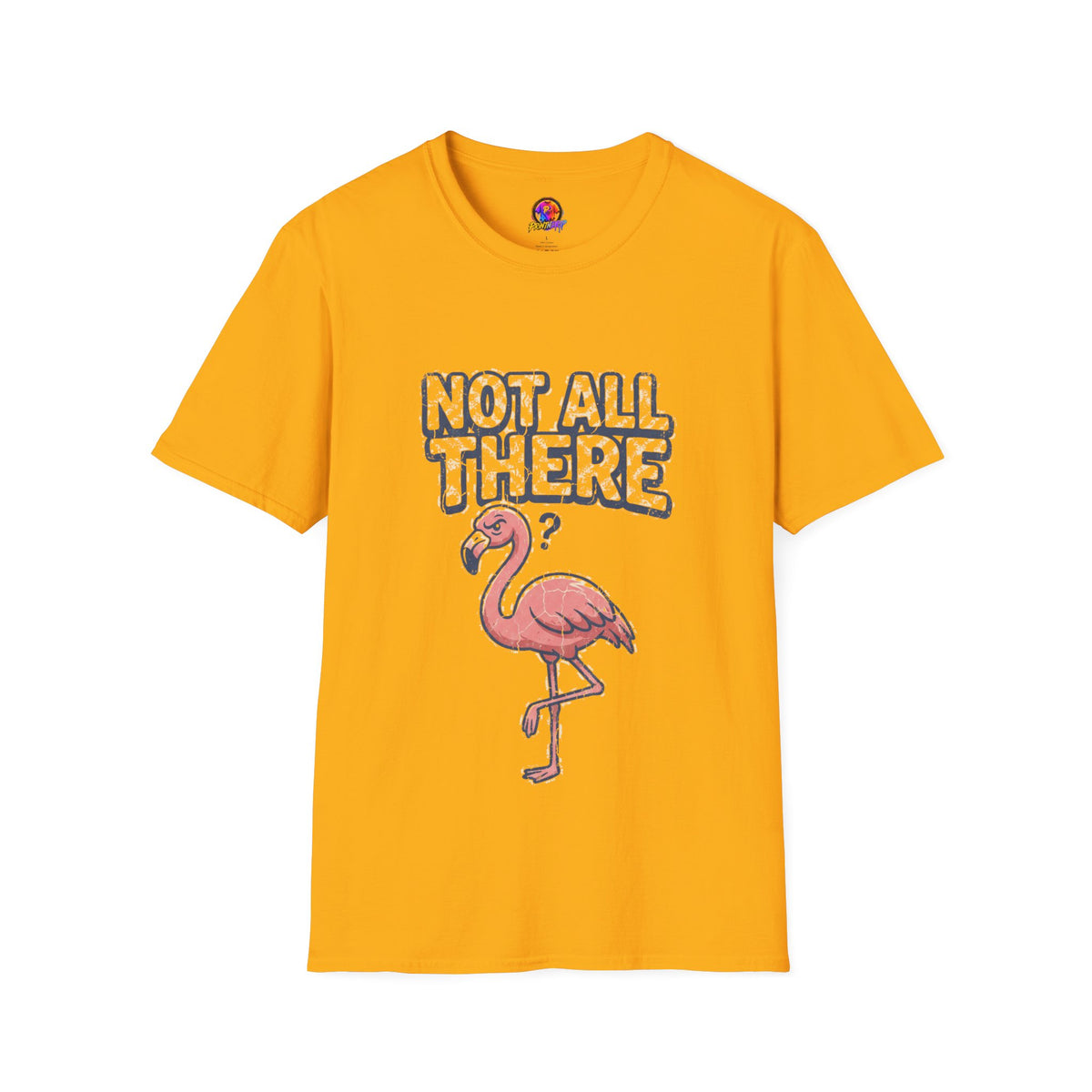 Funny And Witty Not All There Flamingo T-Shirt — Funny Quirky Graphic Tee