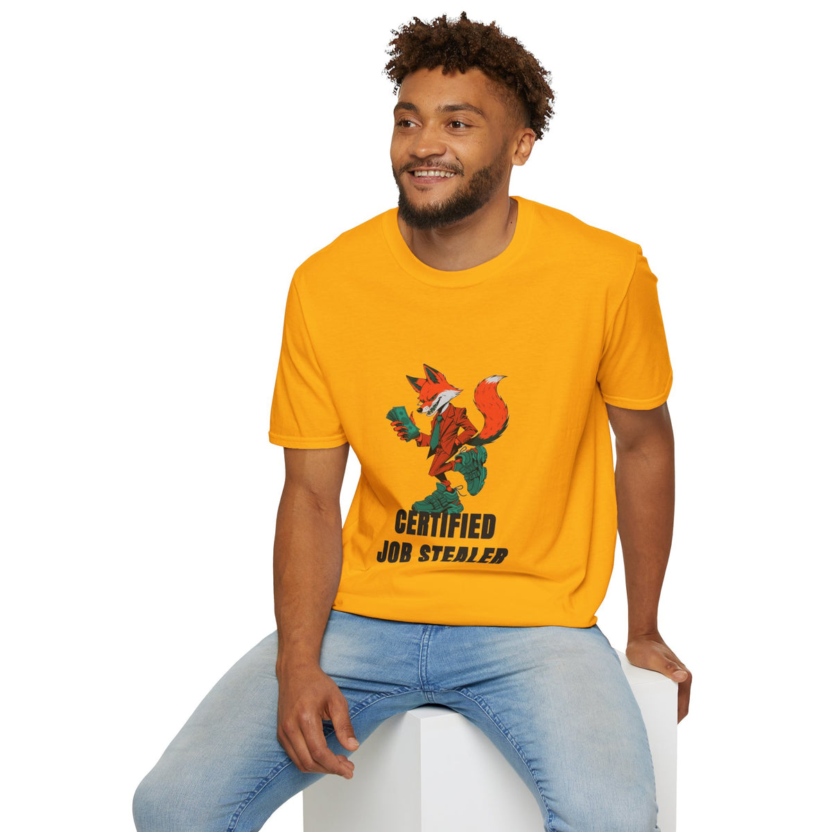 Certified Job Stealer T‑Shirt — Fox Illustration Funny Graphic Tee - Trending Now - August 2026