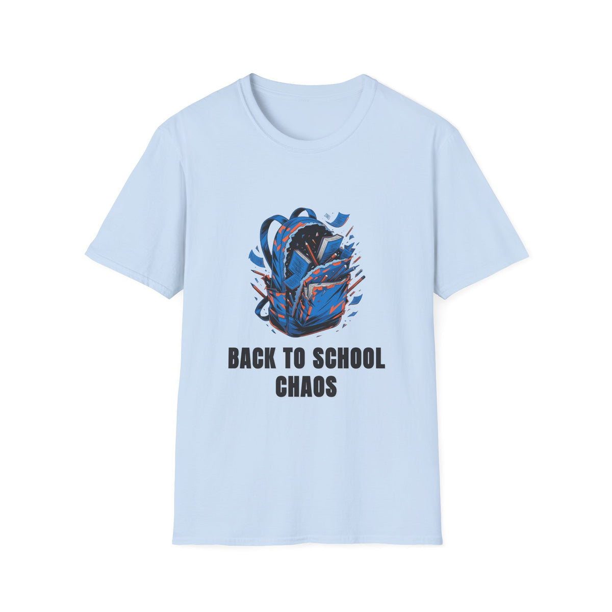 Back to School Chaos T-Shirt — Graphic Backpack Design - Trending Now - August 2026
