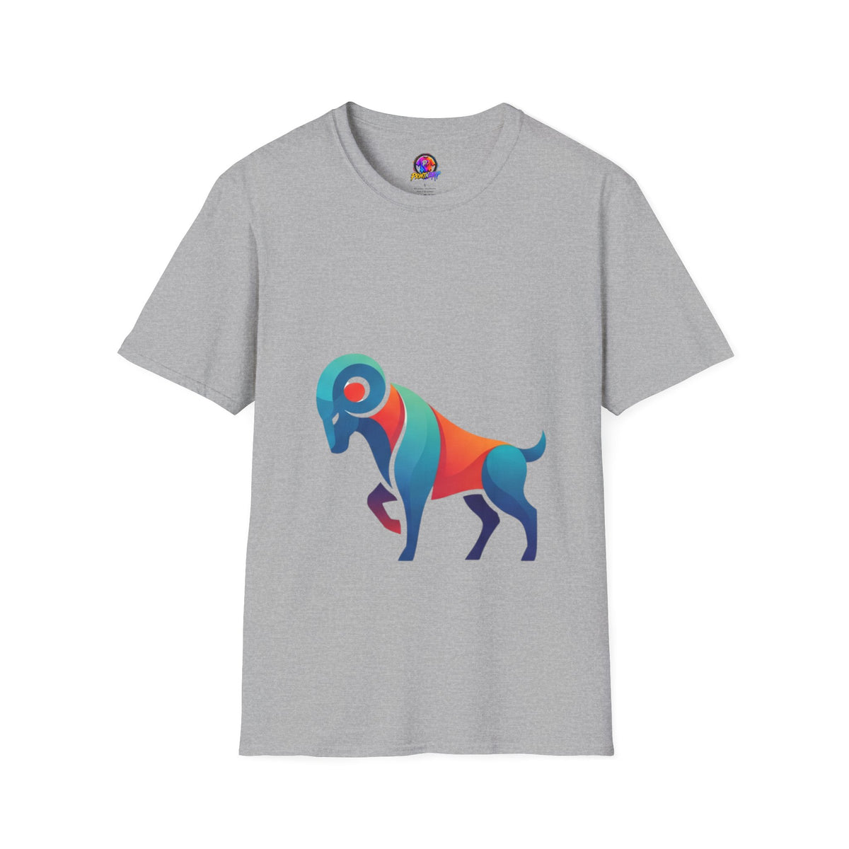 Aries Zodiac  Colorful Ram T-Shirt — Abstract Multicolor Aries Graphic Tee