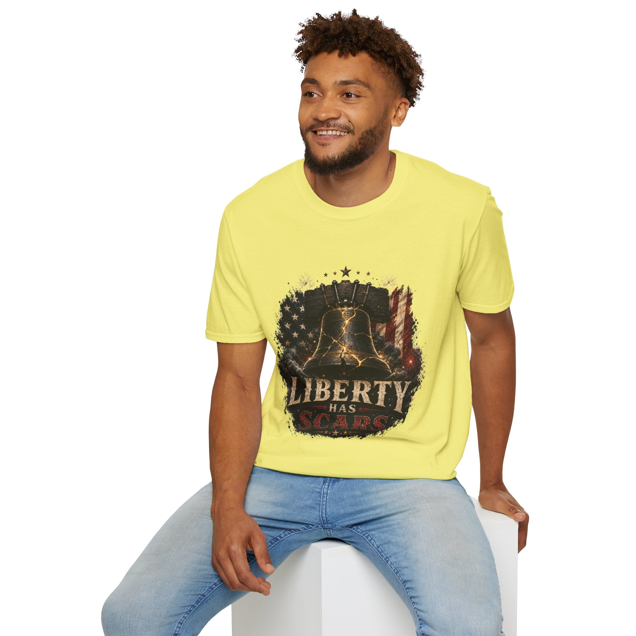 Liberty Has Scars T-Shirt — Vintage Liberty Bell Patriotic Tee
