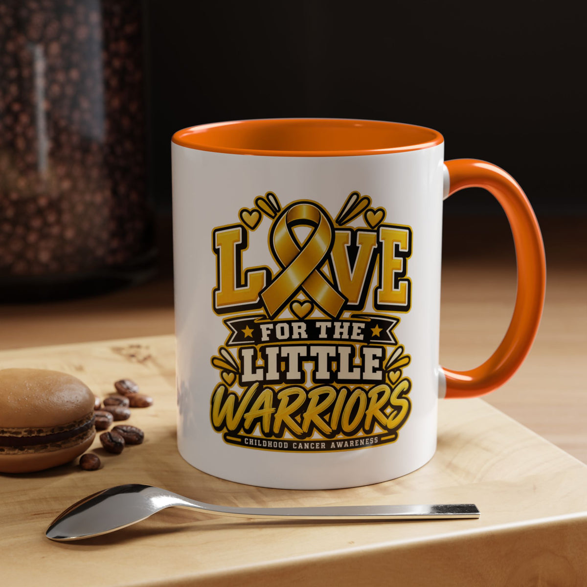 Coffee Mug — "Love for the Little Warriors" Childhood Cancer Awareness Accent Mug