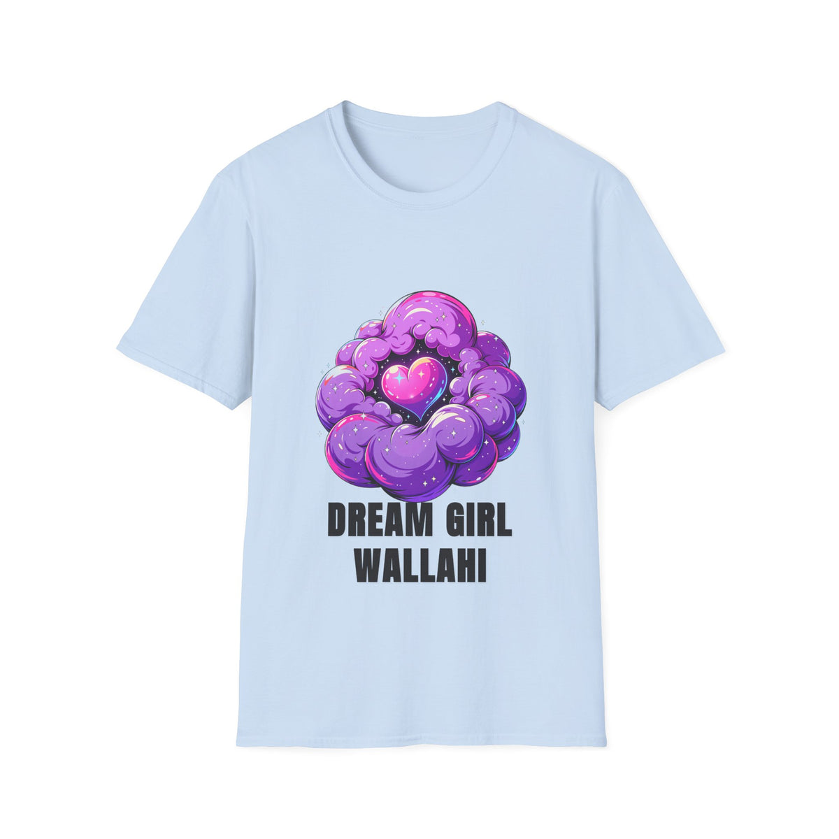 Dream Girl Wallahi T-Shirt — Cute Purple Heart Cloud Graphic Tee - Trending Now - August 2026