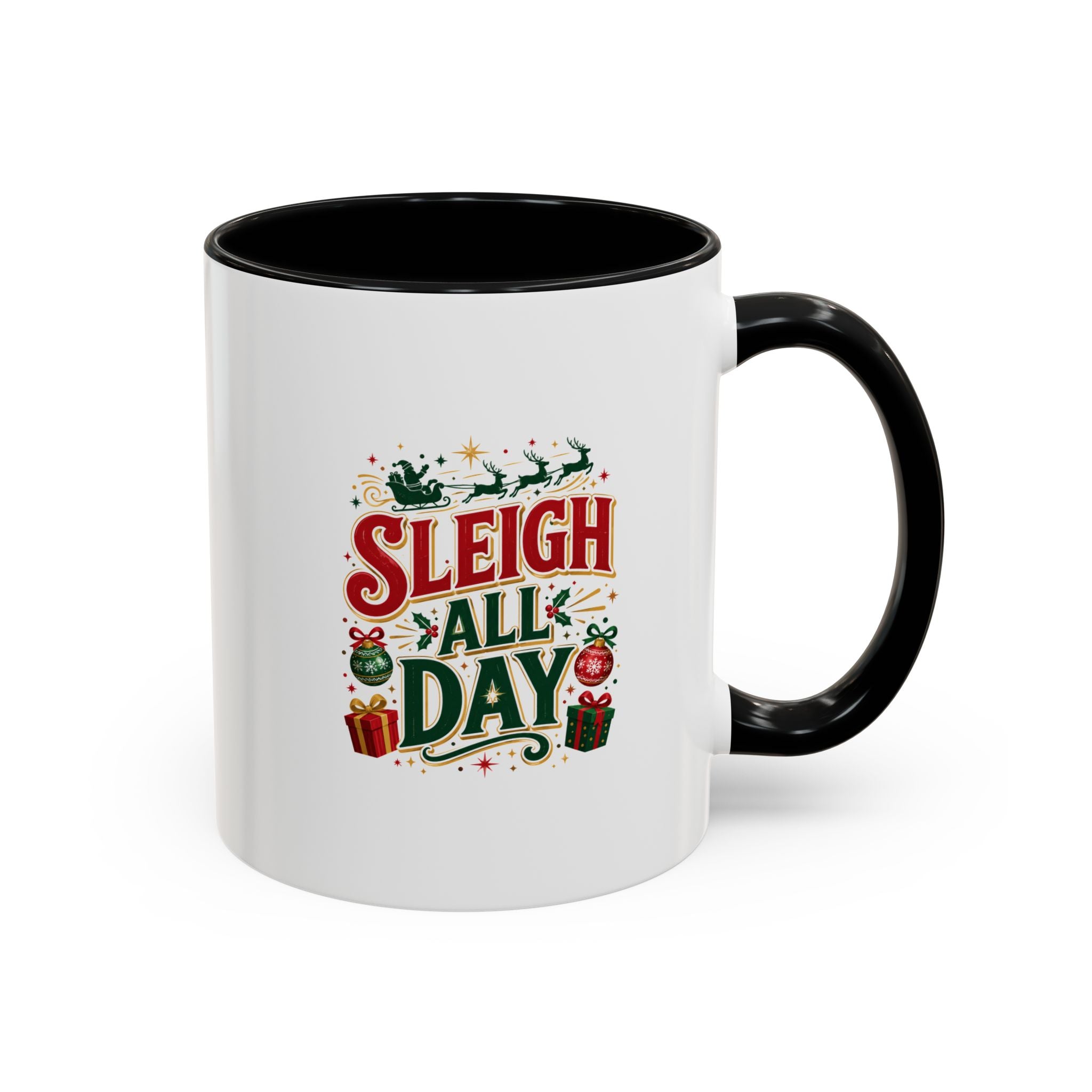 Sleigh All Day Accent Coffee Mug – Holiday Christmas Gift