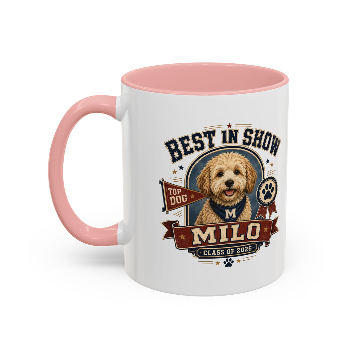 Milo Bailey Dog Dad Mom Best in Show Milo Coffee Mug — Personalized Dog Portrait Accent Mug
