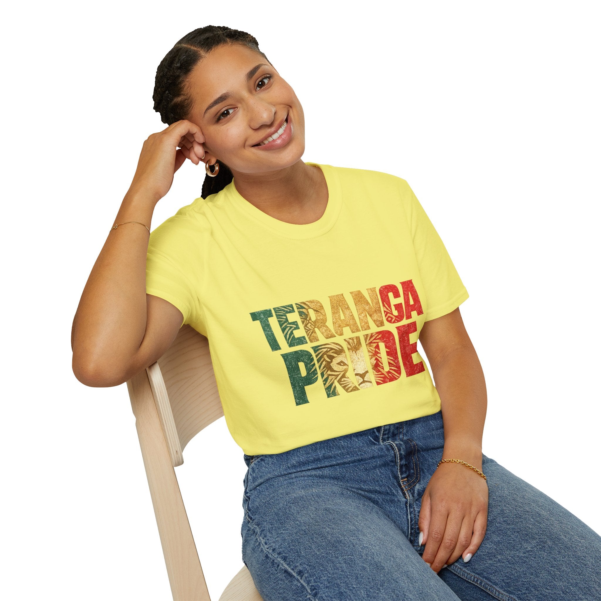 Senegal Teranga Pride T-Shirt — Senegal Flag Colors & Lion Graphic