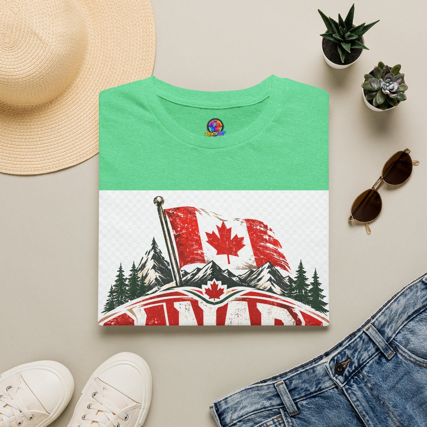 Canada Soccer T‑Shirt — Canadian Flag & Maple Leaf Crest