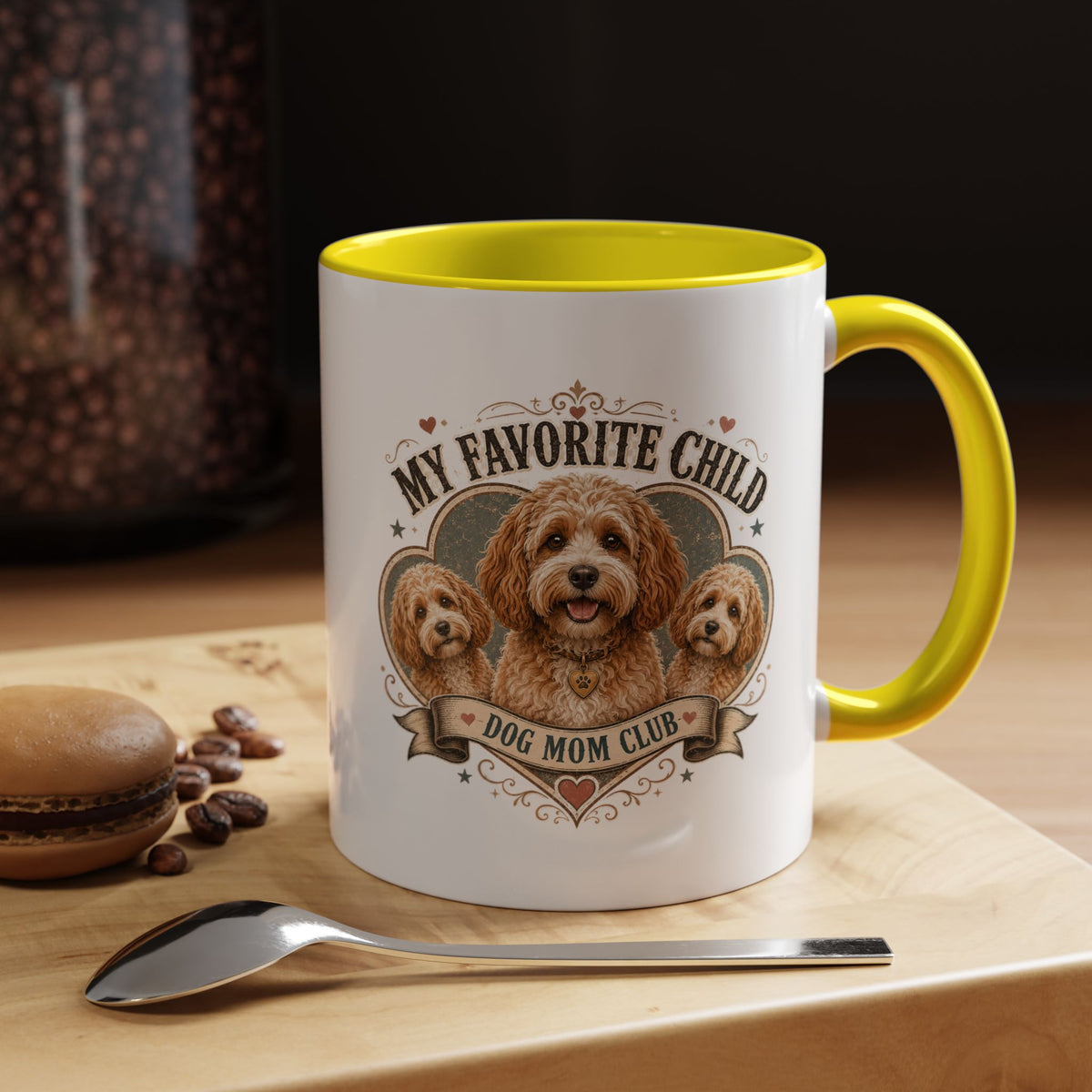 Milo Bailey Dog Dad Mom Dog Mom Club Coffee Mug — “My Favorite Child” Cute Labradoodle Gift