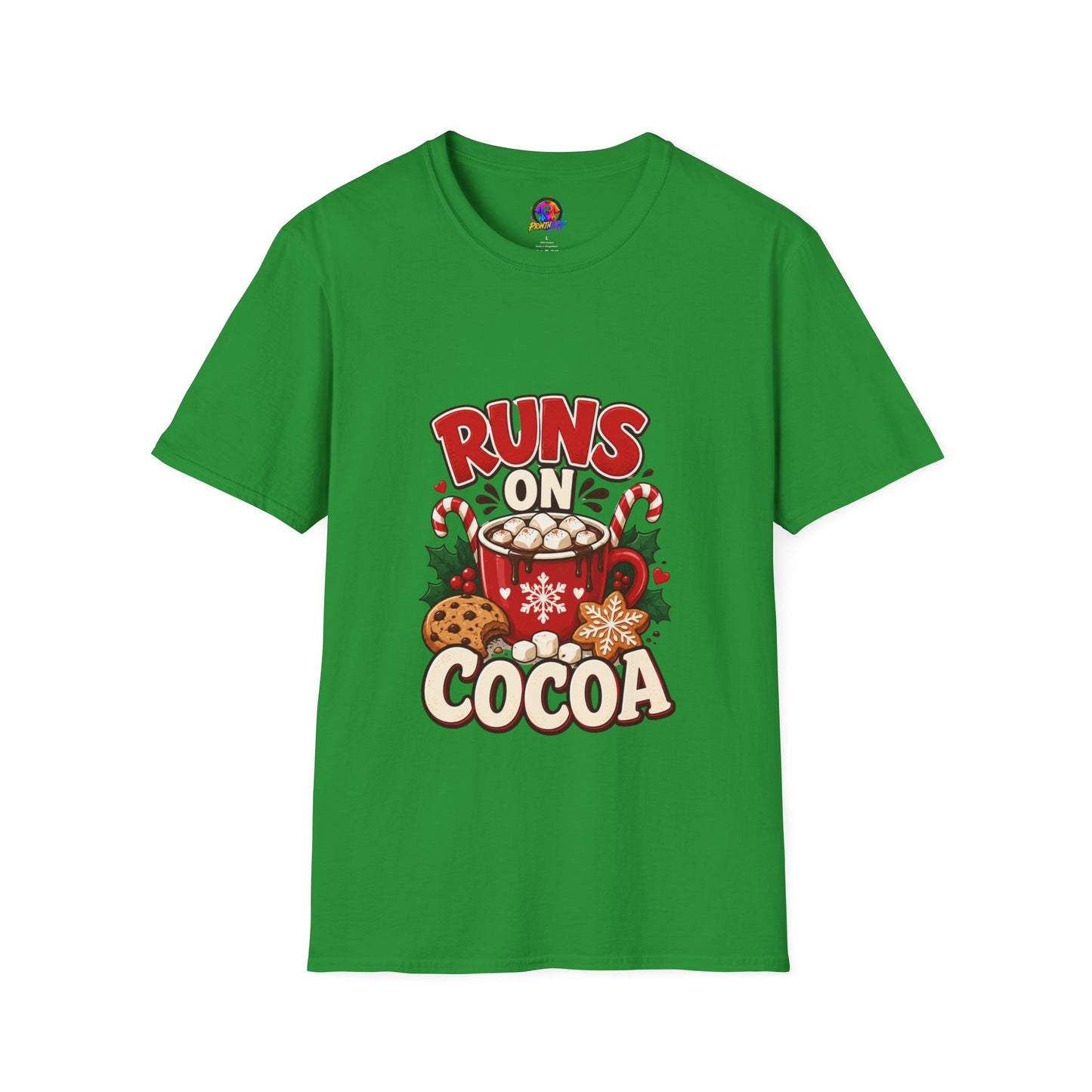 T-Shirt — Runs On Cocoa Holiday Graphic Tee