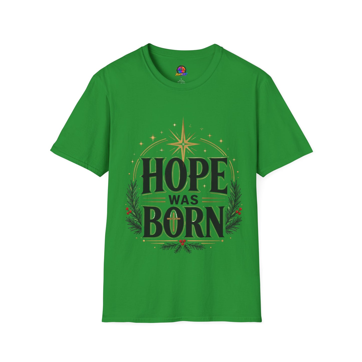Hope Was Born T‑Shirt — Christmas Nativity Star Holiday Tee