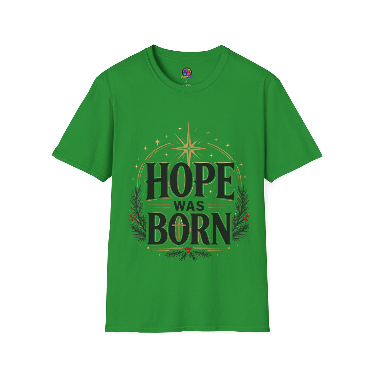 Hope Was Born T‑Shirt — Christmas Nativity Star Holiday Tee