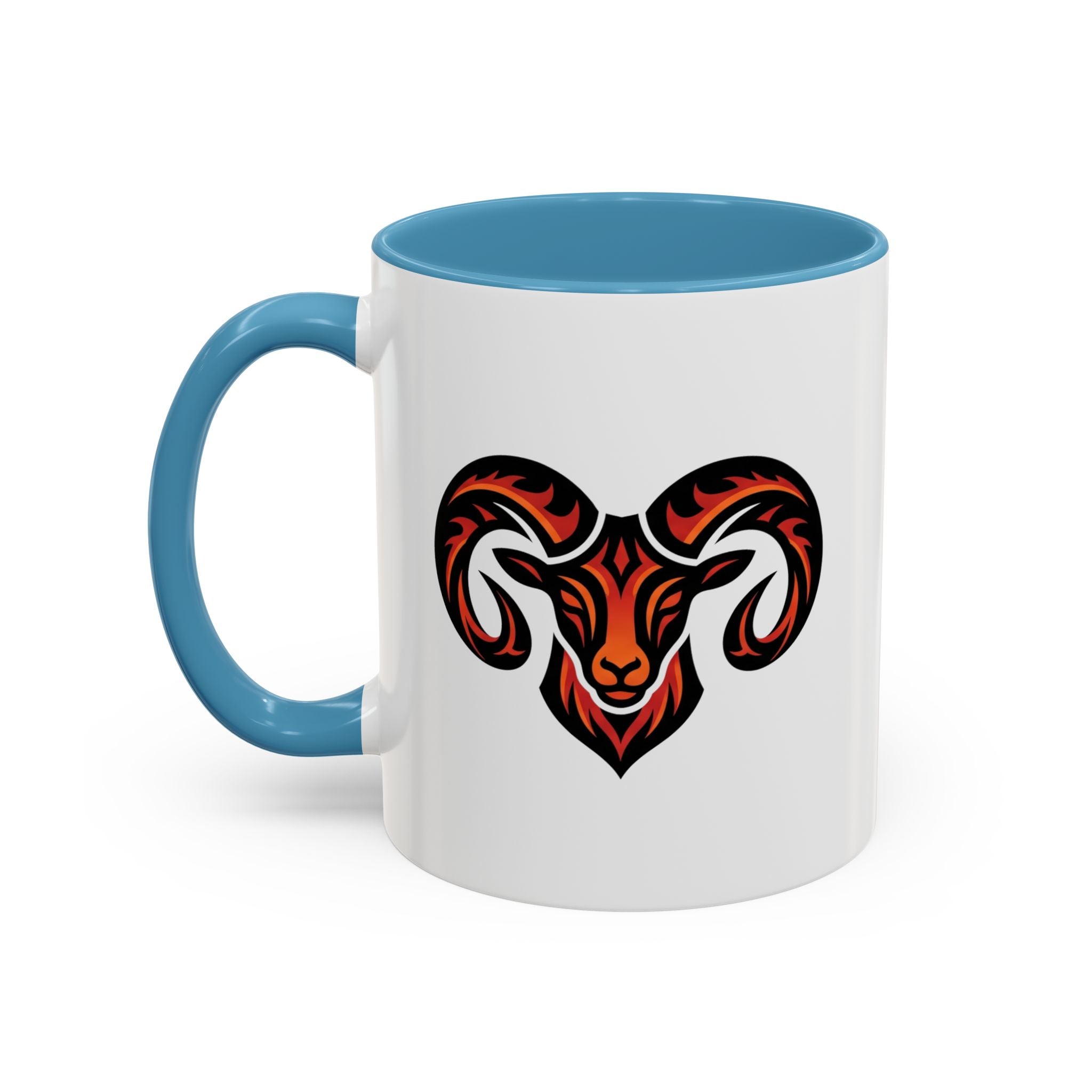 Ram Head Coffee Mug — Bold Tribal Goat Design Accent Mug