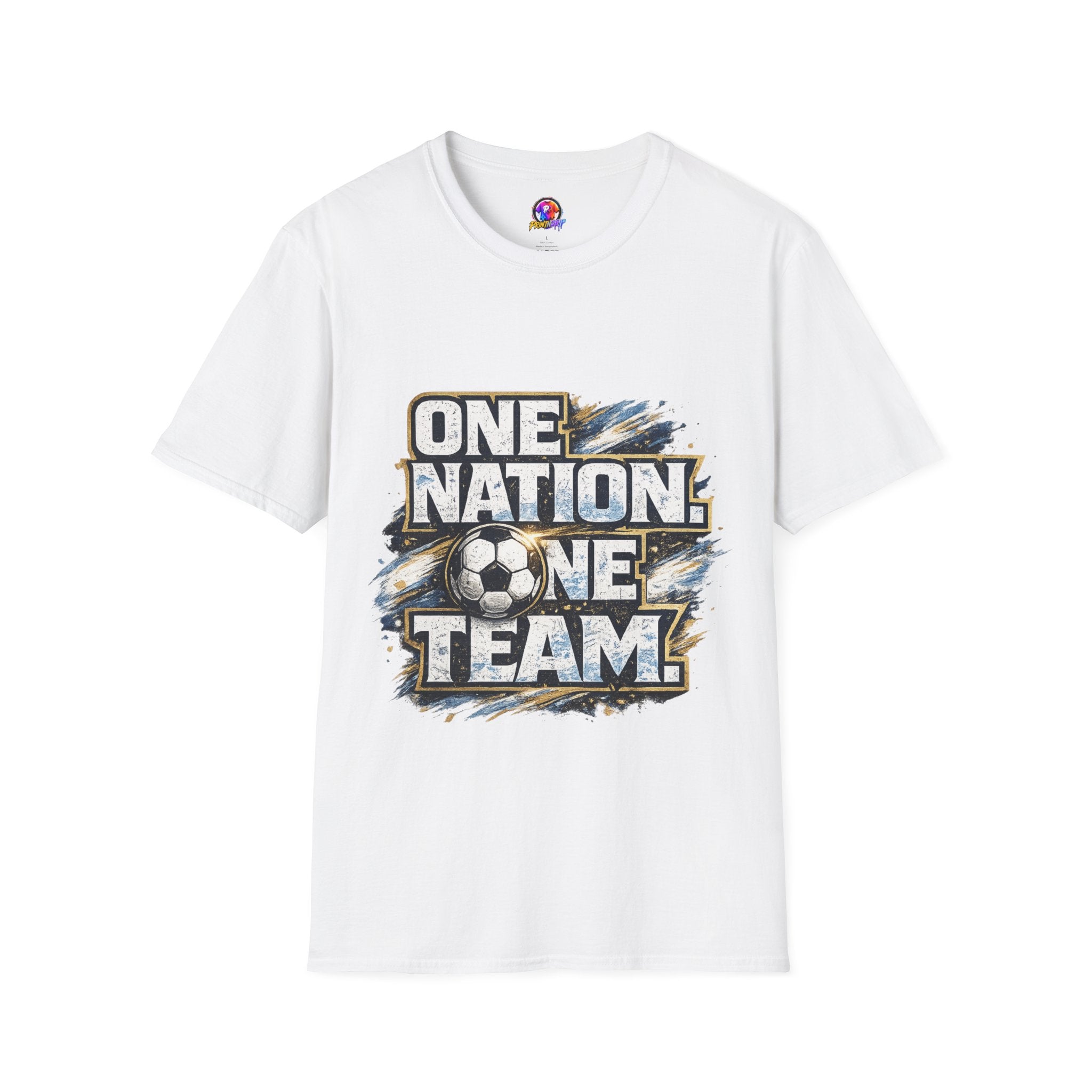One Nation One Team Soccer T-Shirt — Supportive Fan Tee