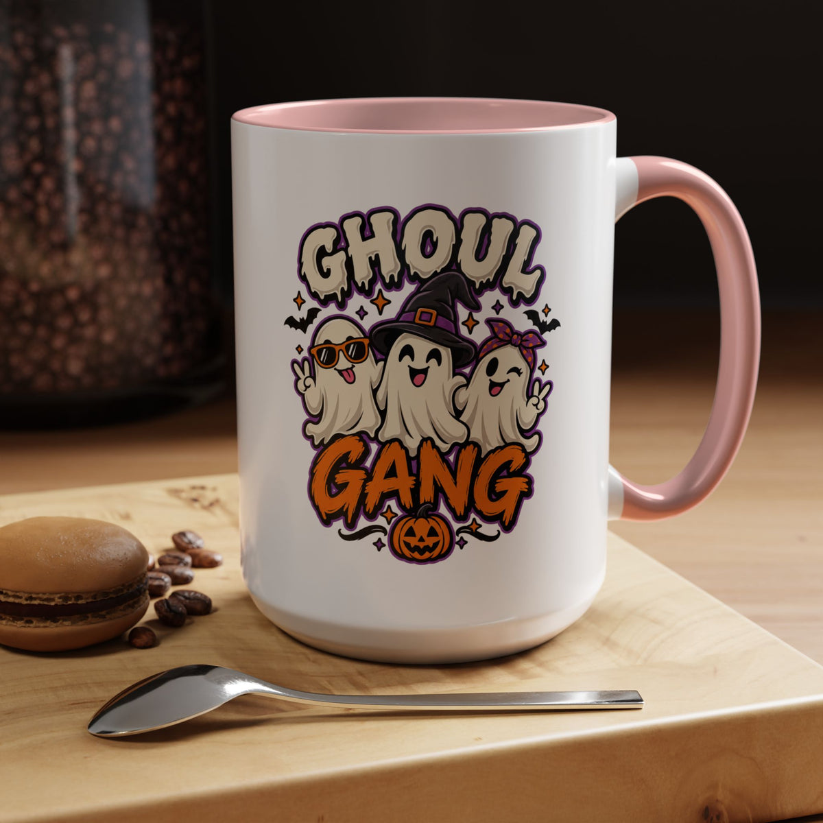 Ghoul Gang Coffee Mug — Cute Halloween Ghosts Accent Mug (11/15oz)