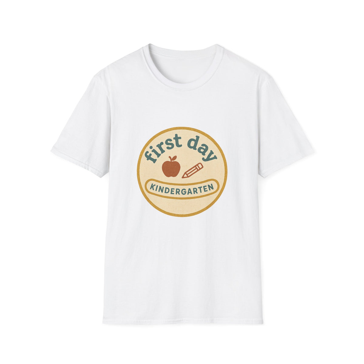 First Day Kindergarten Badge T-Shirt — Cute Back-to-School Tee for Teachers & Parents - Trending Now - August 2026